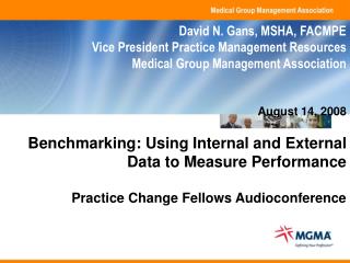 Benchmarking: Using Internal and External Data to Measure Performance