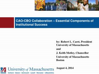 CAO-CBO Collaboration – Essential Components of Institutional Success