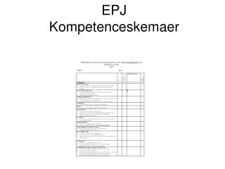 EPJ Kompetenceskemaer