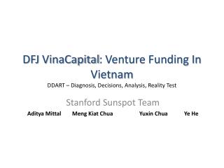 DFJ VinaCapital : Venture Funding In Vietnam DDART – Diagnosis, Decisions, Analysis, Reality Test