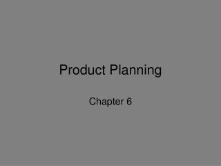 Product Planning