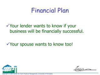 Financial Plan