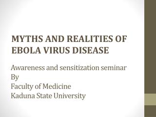 Awareness and sensitization seminar By Faculty of Medicine Kaduna State University