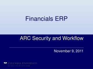 Financials ERP