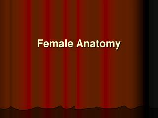 Female Anatomy