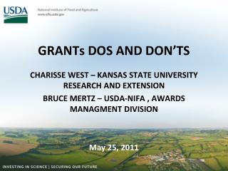 GRANTs DOS AND DON’TS