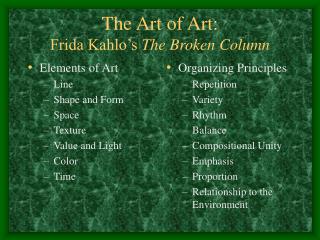 The Art of Art: Frida Kahlo’s The Broken Column