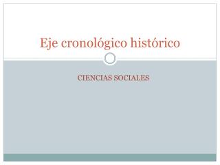 Eje cronológico histórico