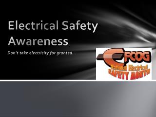 Electrical Safety Awareness