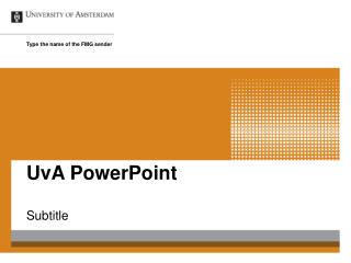 UvA PowerPoint