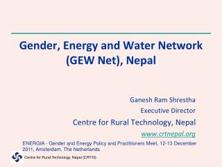 Gender, Energy and Water Network (GEW Net), Nepal