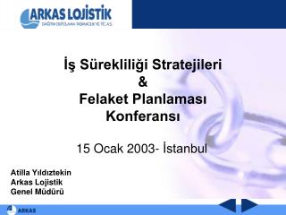 İş Sürekliliği Stratejileri &amp; Felaket Planlaması Konferansı