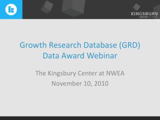 Growth Research Database (GRD) Data Award Webinar