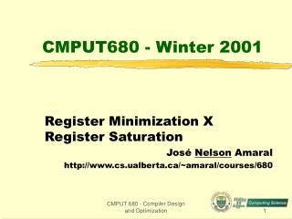 CMPUT680 - Winter 2001