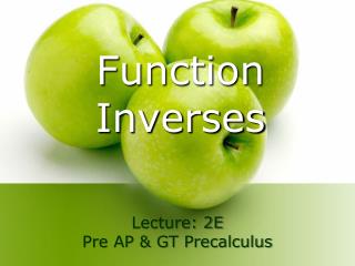 Function Inverses