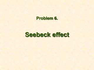 Seebeck effect