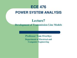 ECE 476 POWER SYSTEM ANALYSIS