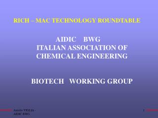 RICH – MAC TECHNOLOGY ROUNDTABLE