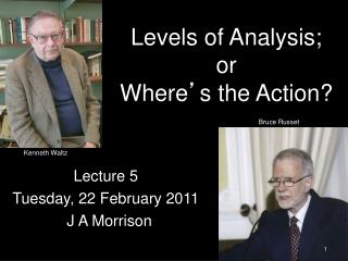 Levels of Analysis; or Where ’ s the Action?