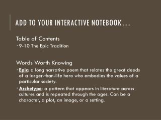 Add to your interactive notebook…