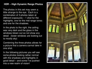 HDR – High Dynamic Range Photos