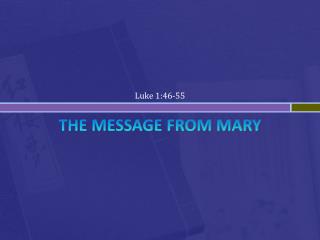 THE Message From Mary