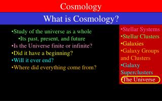 Cosmology