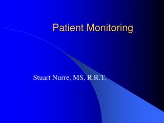 Patient Monitoring