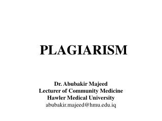 PLAGIARISM