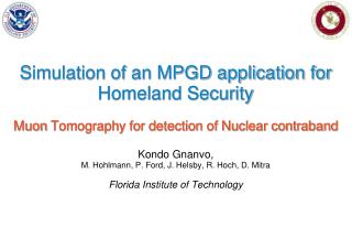 Simulation of an MPGD application for Homeland Security
