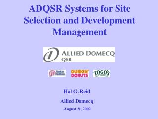 ADQSR Systems for Site Selection and Development Management