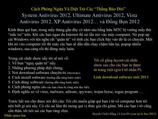 Cách Phòng Ngừa Và Diệt Trừ Các “Thằng Báo Đời”