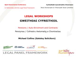 Sport Governance Conference In Partnership with the Legal Panel Framework