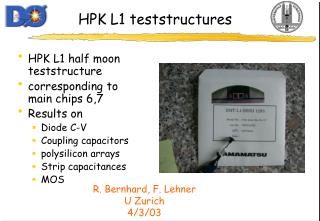 HPK L1 teststructures
