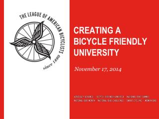 Creating a Bicycle Friendly University