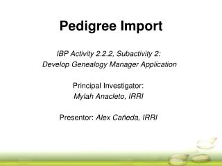 Pedigree Import