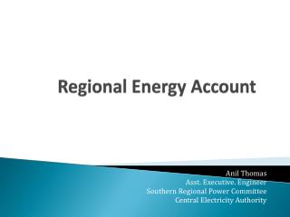 Regional Energy Account