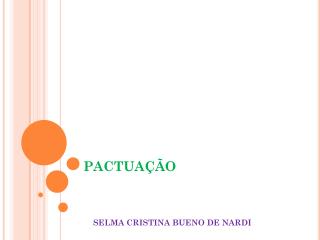 PACTUAÇÃO