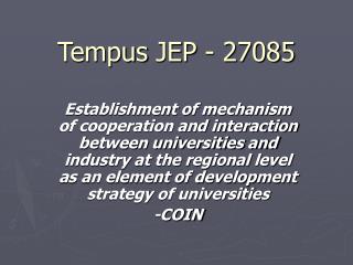Tempus JEP - 27085