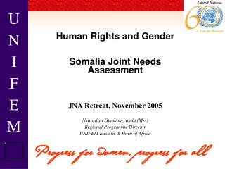 Human Rights and Gender Somalia Joint Needs Assessment