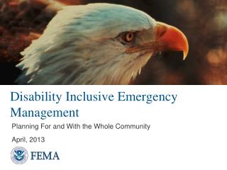 Disability Inclusive Emergency Management