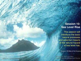 Session 10: Sea Level Rise