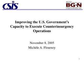 Improving the U.S. Government’s Capacity to Execute Counterinsurgency Operations