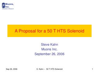 A Proposal for a 50 T HTS Solenoid