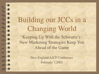 Building our JCCs in a Changing World