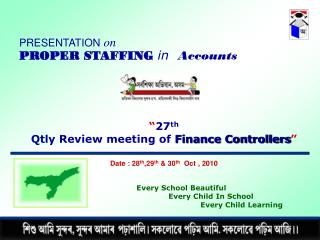 “ 27 th Qtly Review meeting of Finance Controllers ”