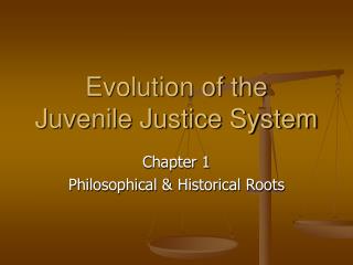 Evolution of the Juvenile Justice System