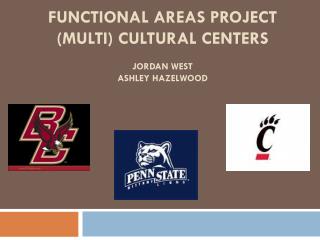 FUNCTIONAL AREAS PROJECT (MULTI) CULTURAL CENTERS JORDAN WEST ASHLEY HAZELWOOD