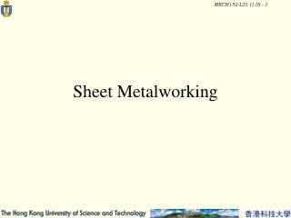 Sheet Metalworking