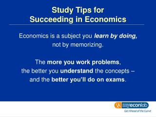 Study Tips for Succeeding in Economics